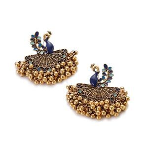 Boho peacock earrings N946